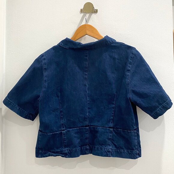 Ilana Kohn | Indigo Denim Cropped Jacket/Top π β Size L - Picture 2 of 12